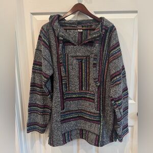 Artesanias Hoodie Made in Mexico Drug Rug Baja Boho Unisex Size XL